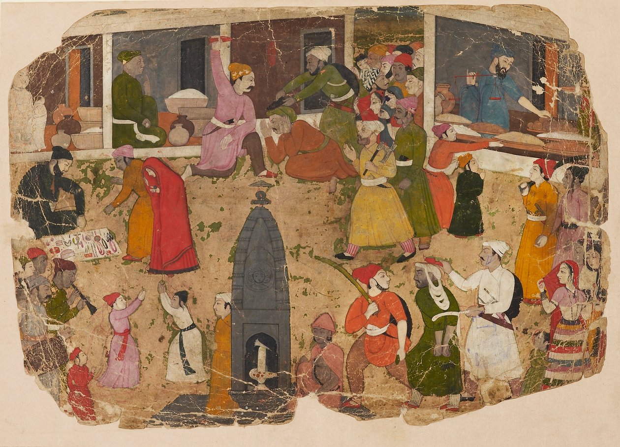 बाजार में हंगामा, 1750-1760 द्वारा नानसुख