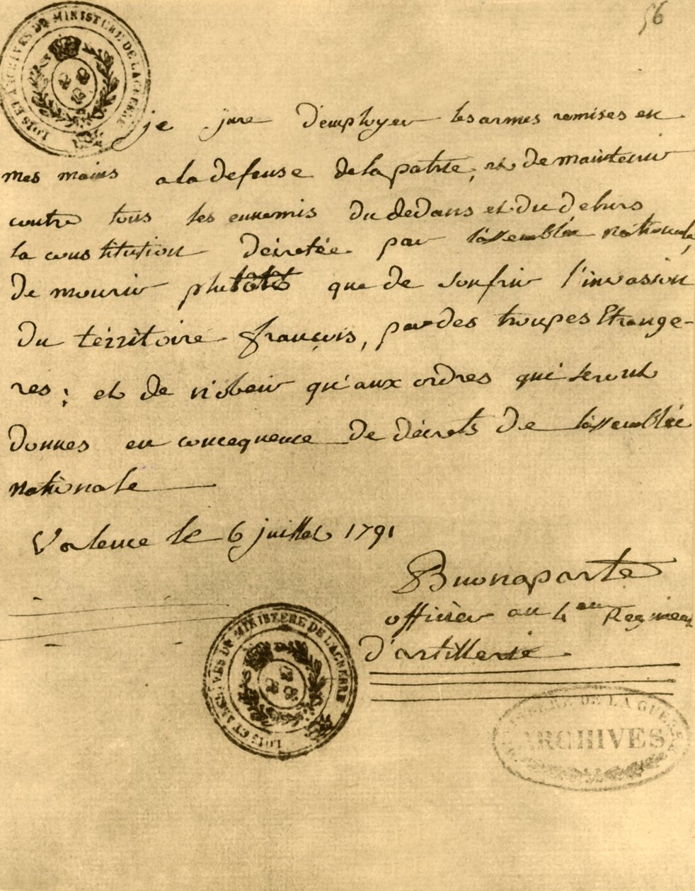नेपोलियन की संवैधानिक शपथ, 6 जुलाई 1791, 1921। द्वारा नेपोलियन बोनापार्ट I