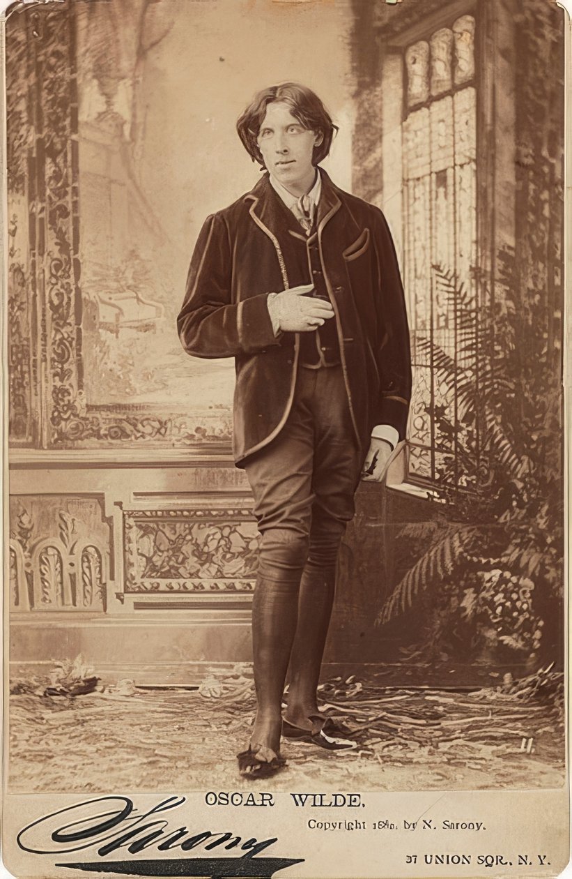 ऑस्कर वाइल्ड का पोर्ट्रेट (1854-1900)। 1882 द्वारा नेपोलियन सरनी