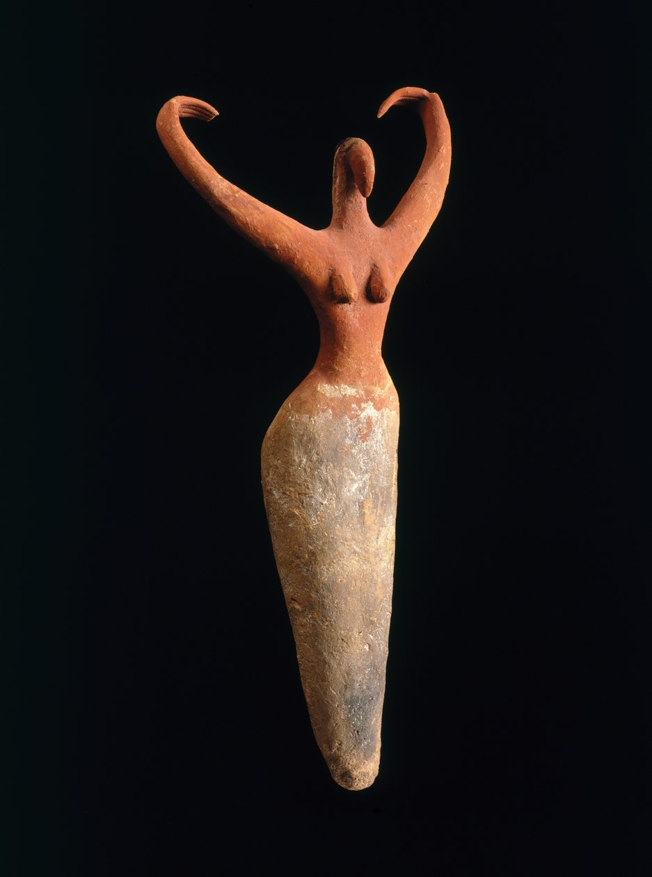 महिला चित्रा, सीए। 3500-3400 BCE (मिट्टी और वर्णक) द्वारा नक़दा I अवधि मिस्र