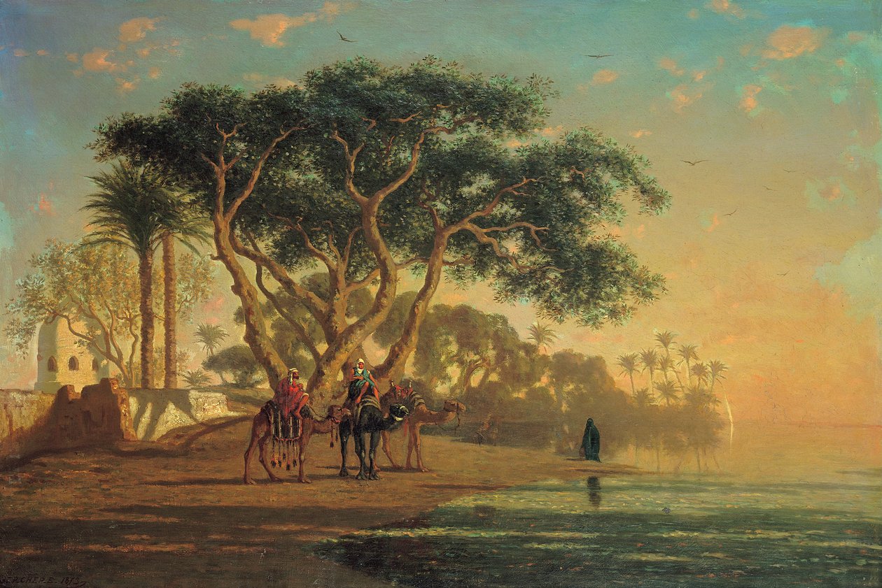 अरब ओएसिस, 1853 द्वारा Narcisse Berchere
