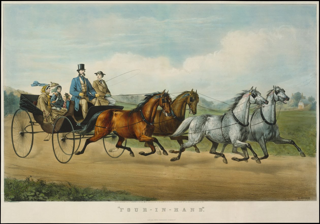 फोर-इन-हैंड, 1861., 1861. निर्माता: नथानिएल क्यूरियर, जेम्स मेरिट इवेस, क्यूरियर और इवेस। द्वारा कैरियर और Ives