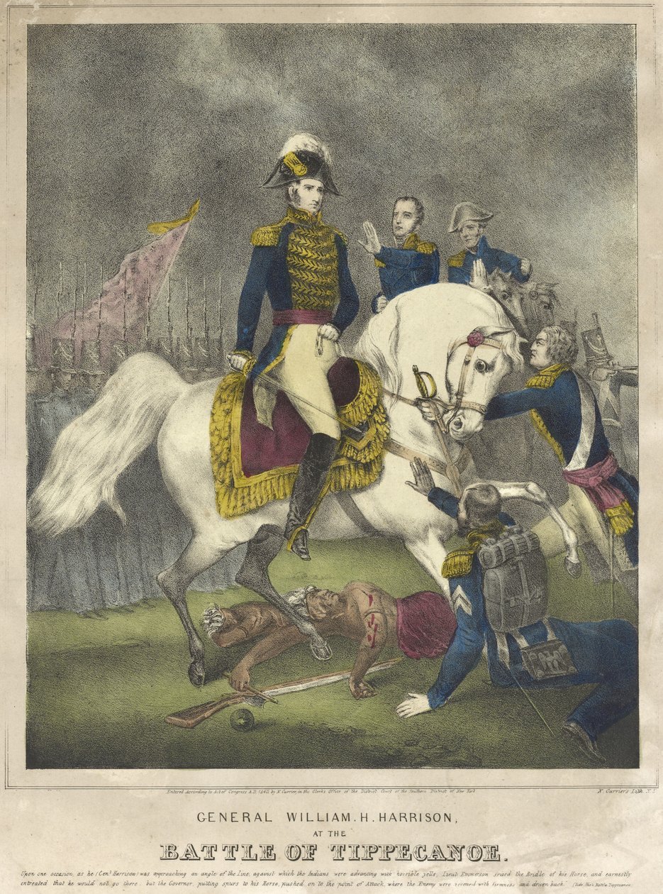 Tippecanoe, पब की लड़ाई में जनरल विलियम एच। हैरिसन 1840 द्वारा नथानिएल करियर