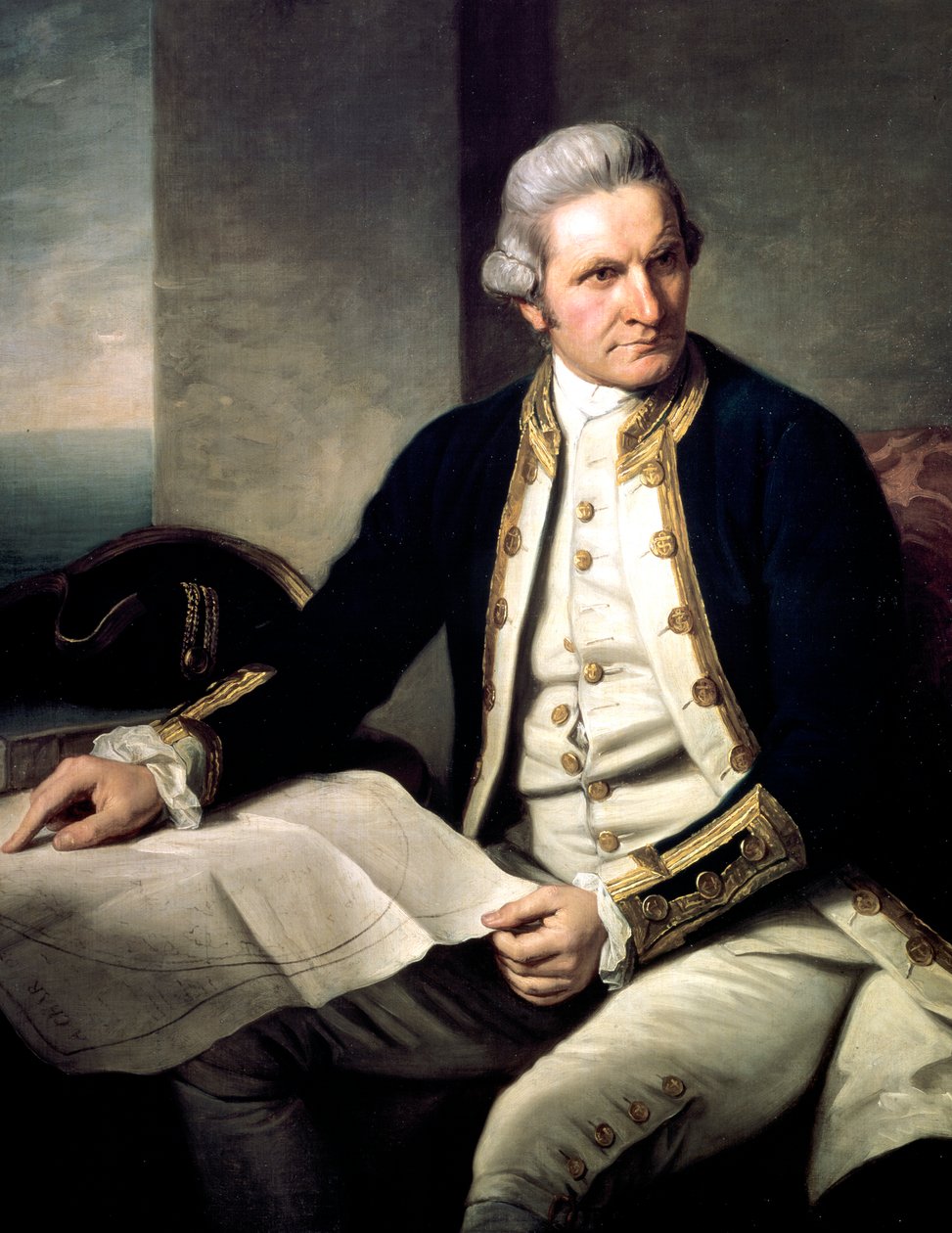 जेम्स कुक, अंग्रेजी खोजकर्ता, नाविक और हाइड्रोग्राफर, 1775-1776 द्वारा नथानिएल डांस हॉलैंड