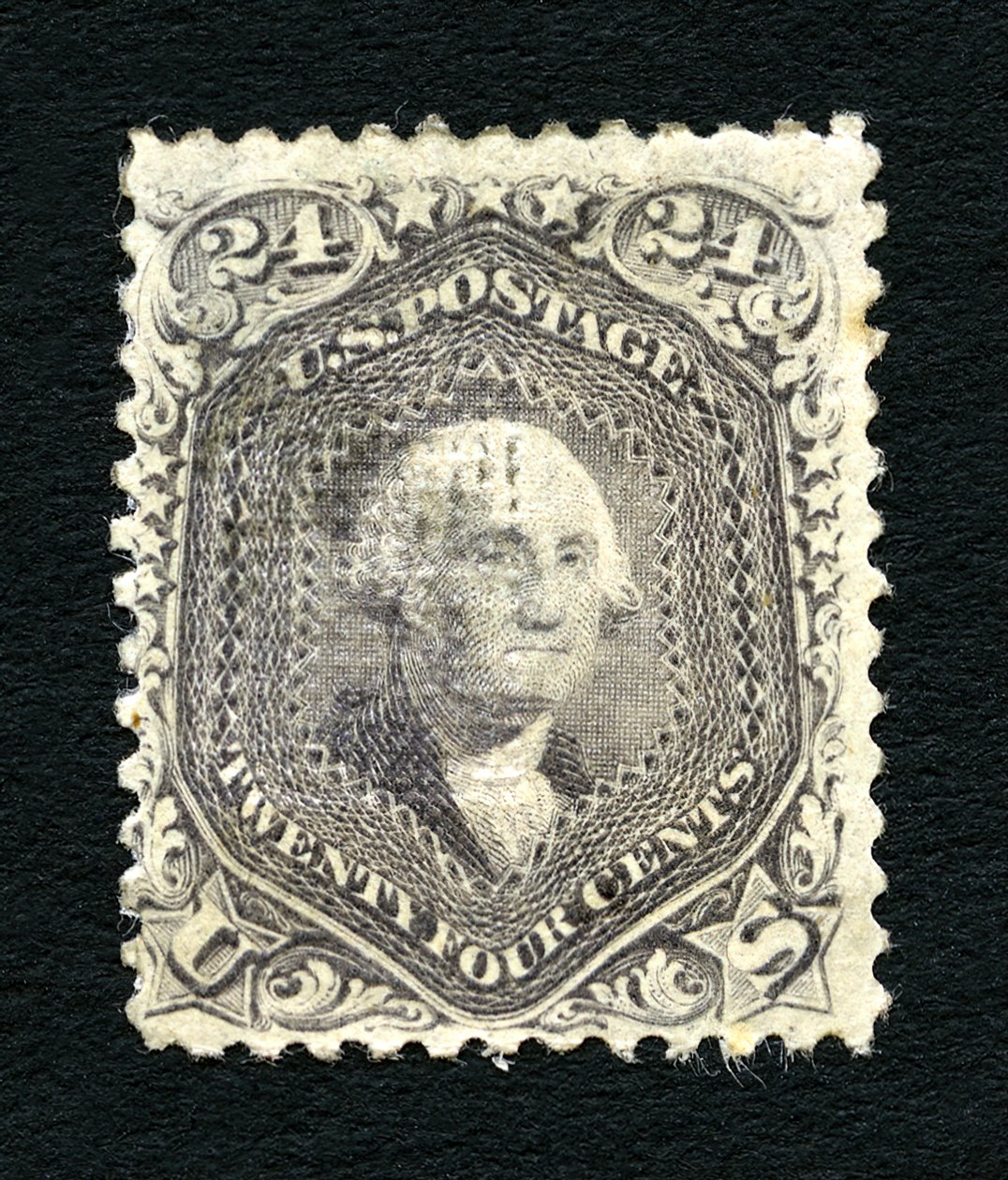 24c वाशिंगटन एफ ग्रिल सिंगल, 1867। द्वारा नेशनल बैंक नोट कंपनी