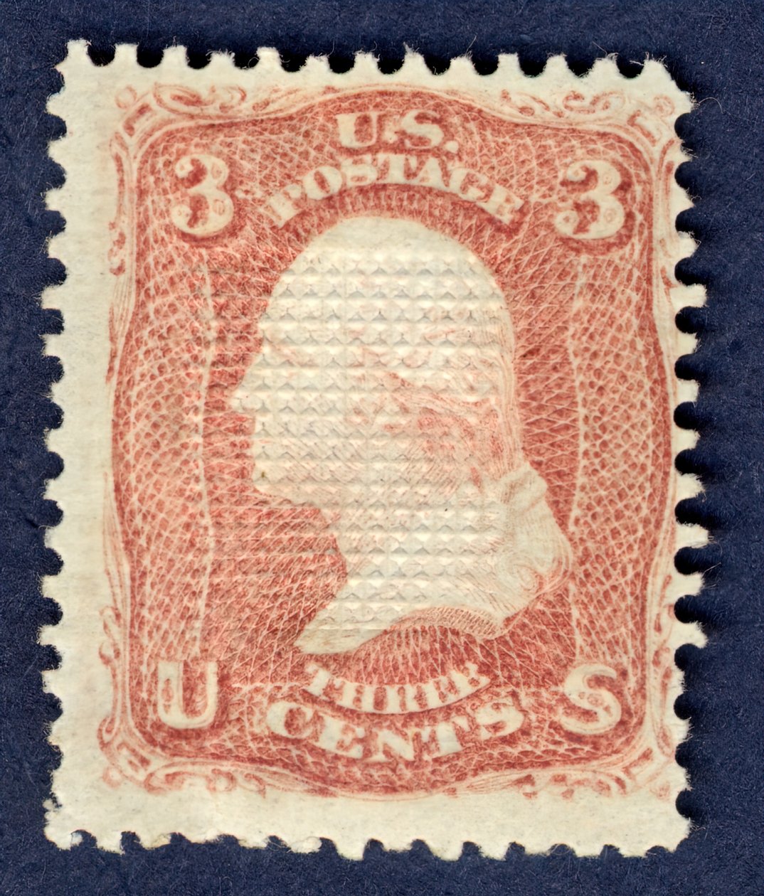 3सी वाशिंगटन ई ग्रिल सिंगल, 1868। द्वारा नेशनल बैंक नोट कंपनी