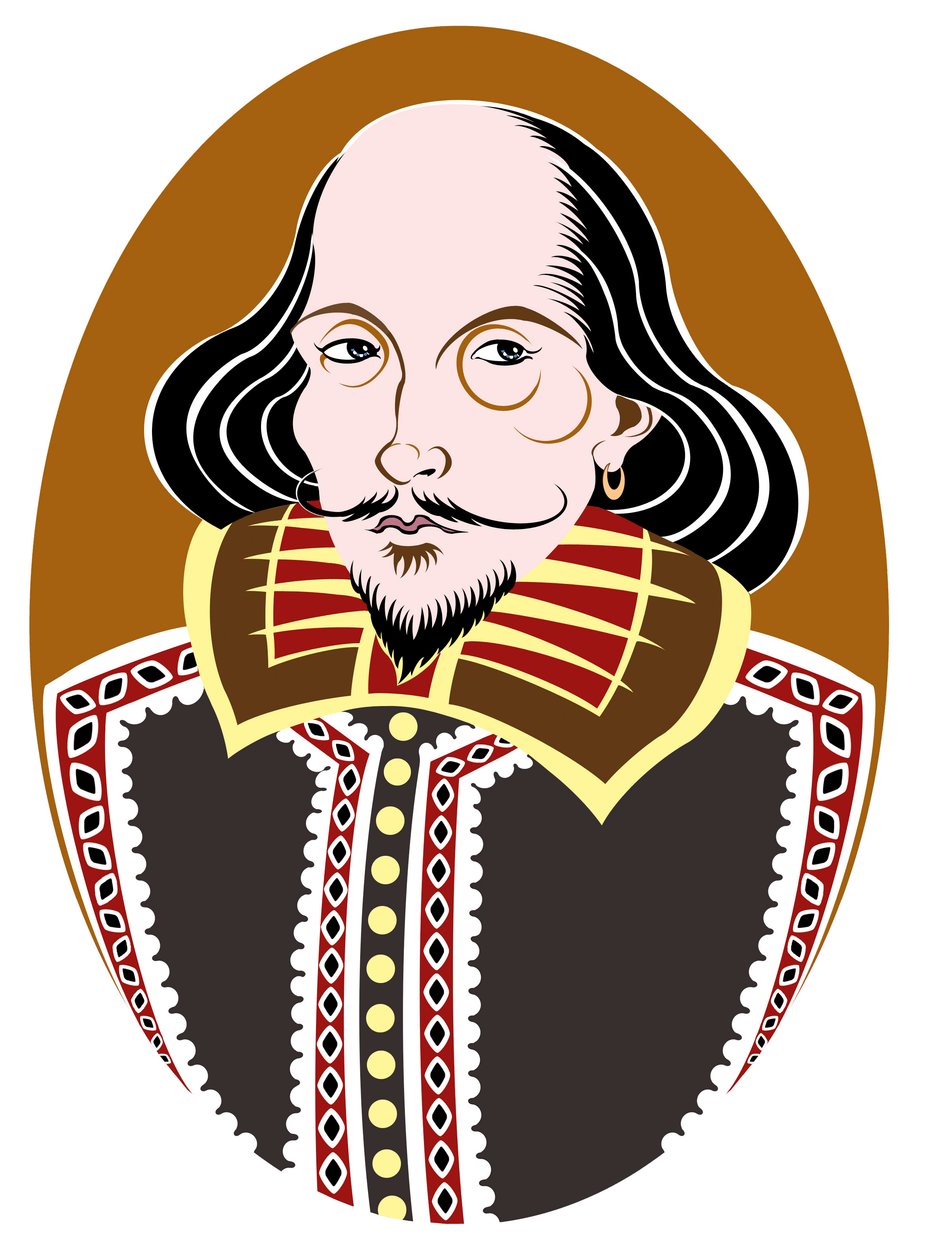 विलियम शेक्सपियर, अंग्रेजी कवि और नाटककार ने 26 अप्रैल 1564 - 23 अप्रैल 1616 को बपतिस्मा लिया द्वारा निएले ओसबोर्न