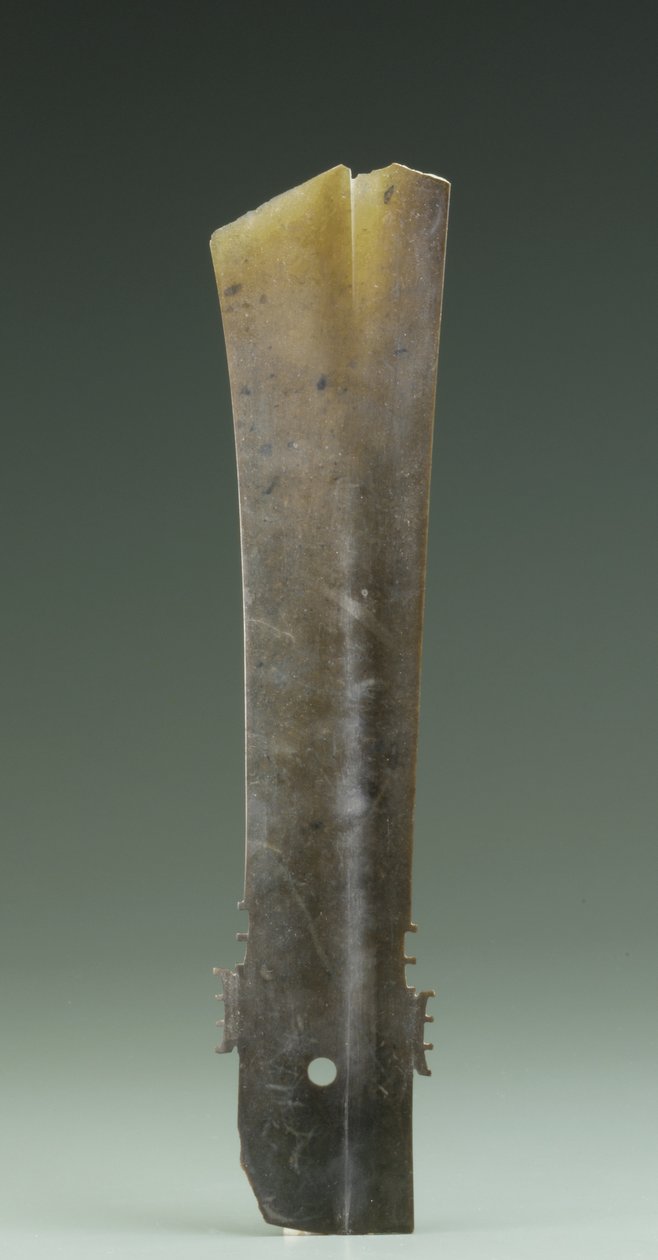 कांटा छेनी (झंग), किजिया संस्कृति, c.2500-2000 ईसा पूर्व (जेड) द्वारा नवपाषाण काल चीनी स्कूल