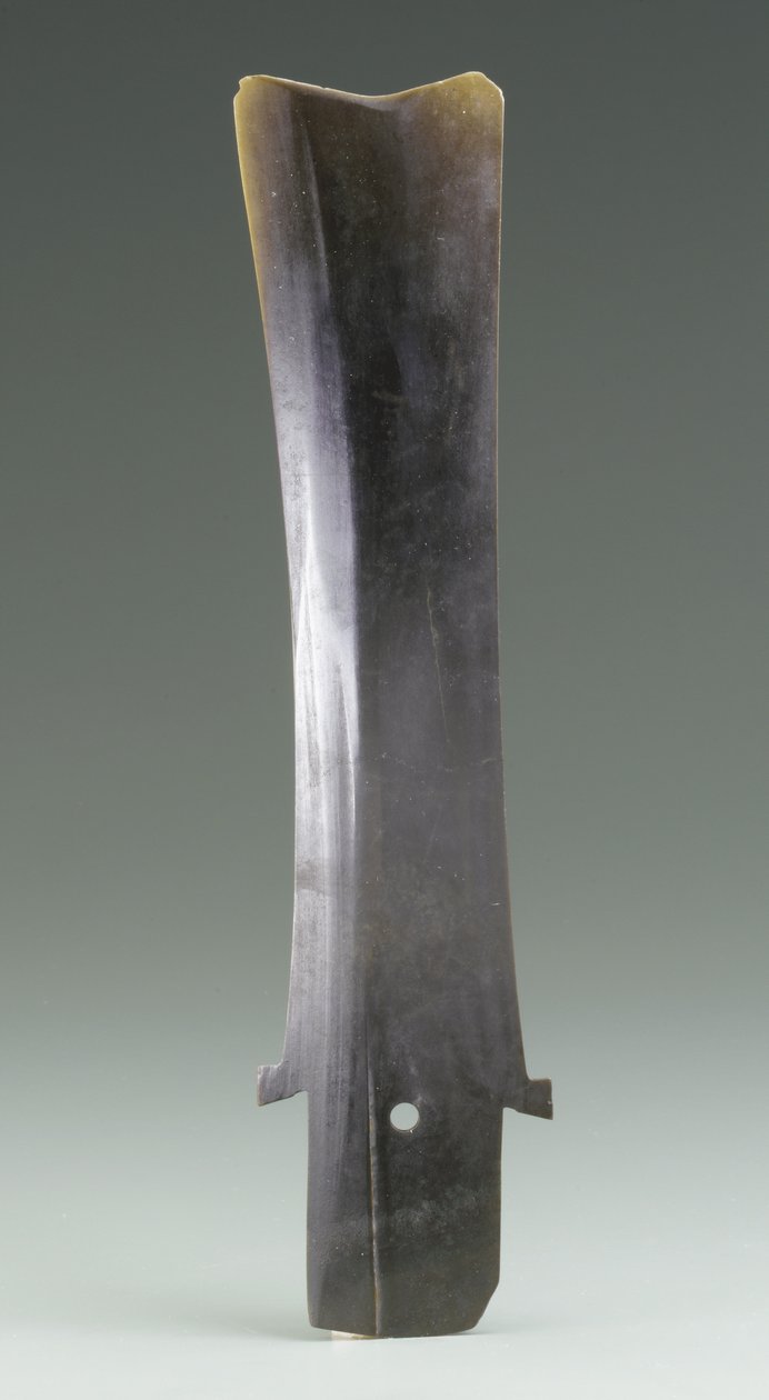 कटाई चाकू (हू), किजिया संस्कृति, c.2500-2000 ईसा पूर्व (जेड) द्वारा नवपाषाण काल चीनी स्कूल