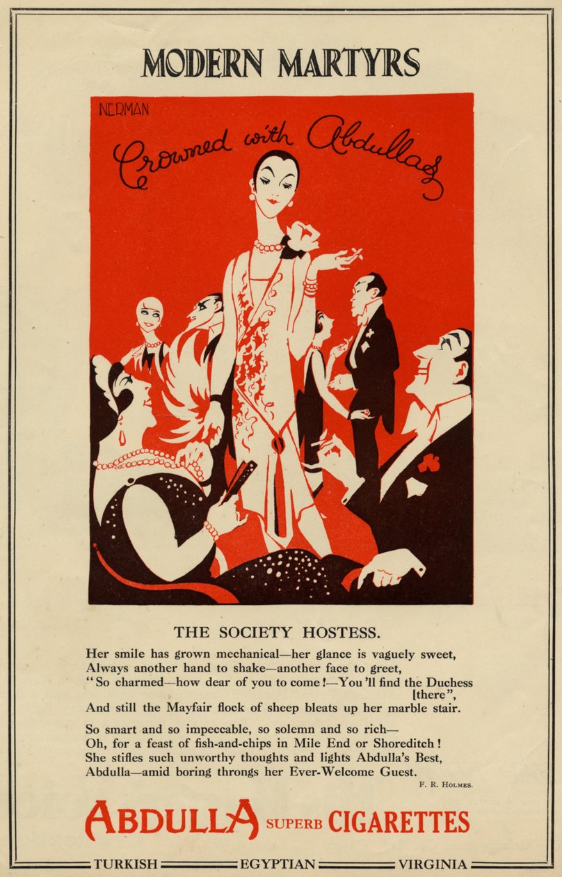 अब्दुल्ला सिगरेट, 1927 द्वारा नर्मन
