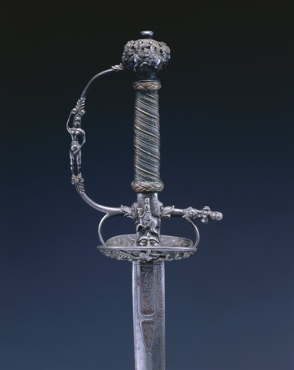 छोटी तलवार, c.1650-60 (इस्पात, लकड़ी और तांबे के तार) द्वारा नीदरलैंड के स्कूल