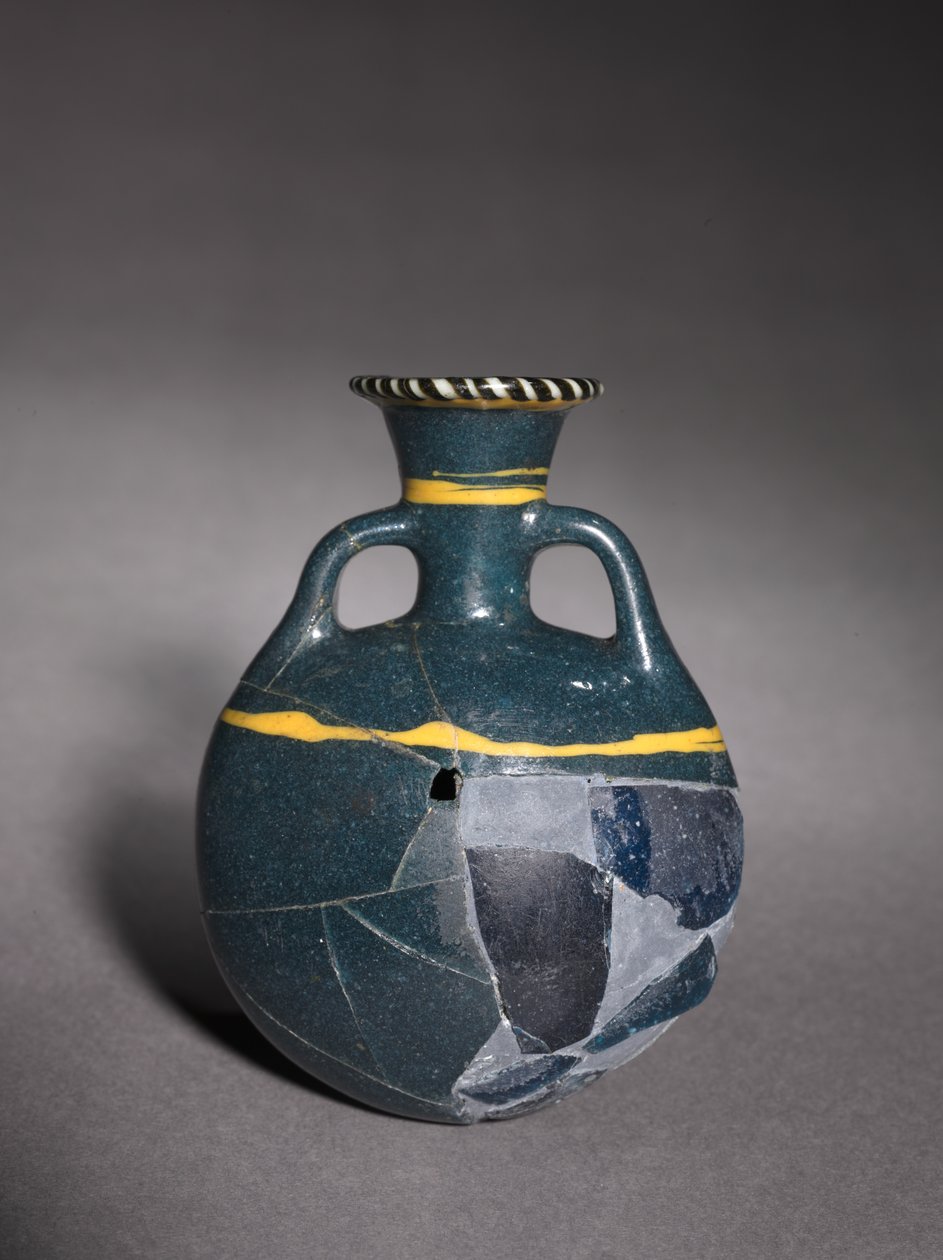 लेंटॉयड फ्लास्क, या पिलग्रिम फ्लास्क, 18 वीं से 19 वीं राजवंश, c.1336-1186 ईसा पूर्व द्वारा न्यू किंगडम मिस्र