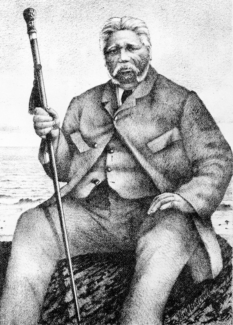 रेहाना वहा-नुई, जॉन व्हाइट की &39;माओरी का प्राचीन इतिहास&39;, 1897 से चित्रण द्वारा न्यूजीलैंड स्कूल