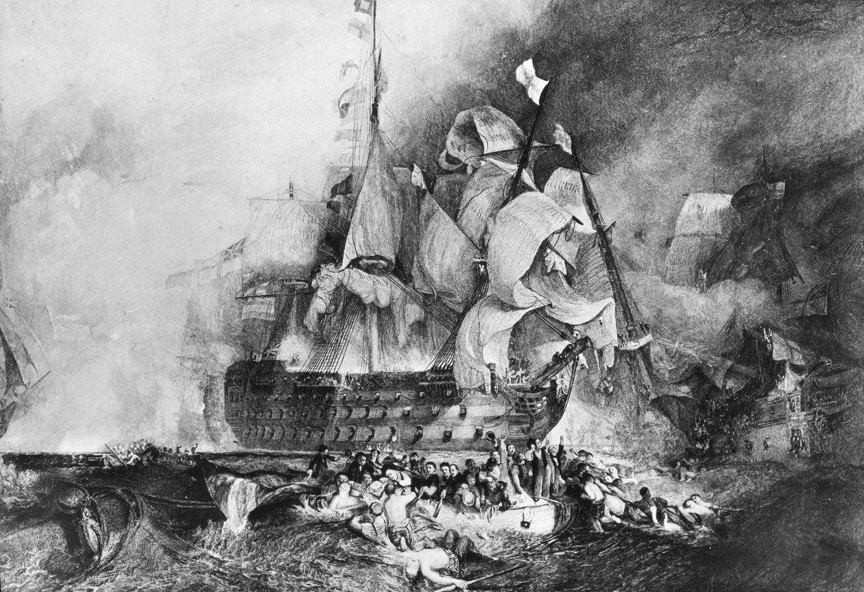 एचएमएस विजय, ब्रिटिश युद्धपोत, c1805 द्वारा न्यूटन और सह