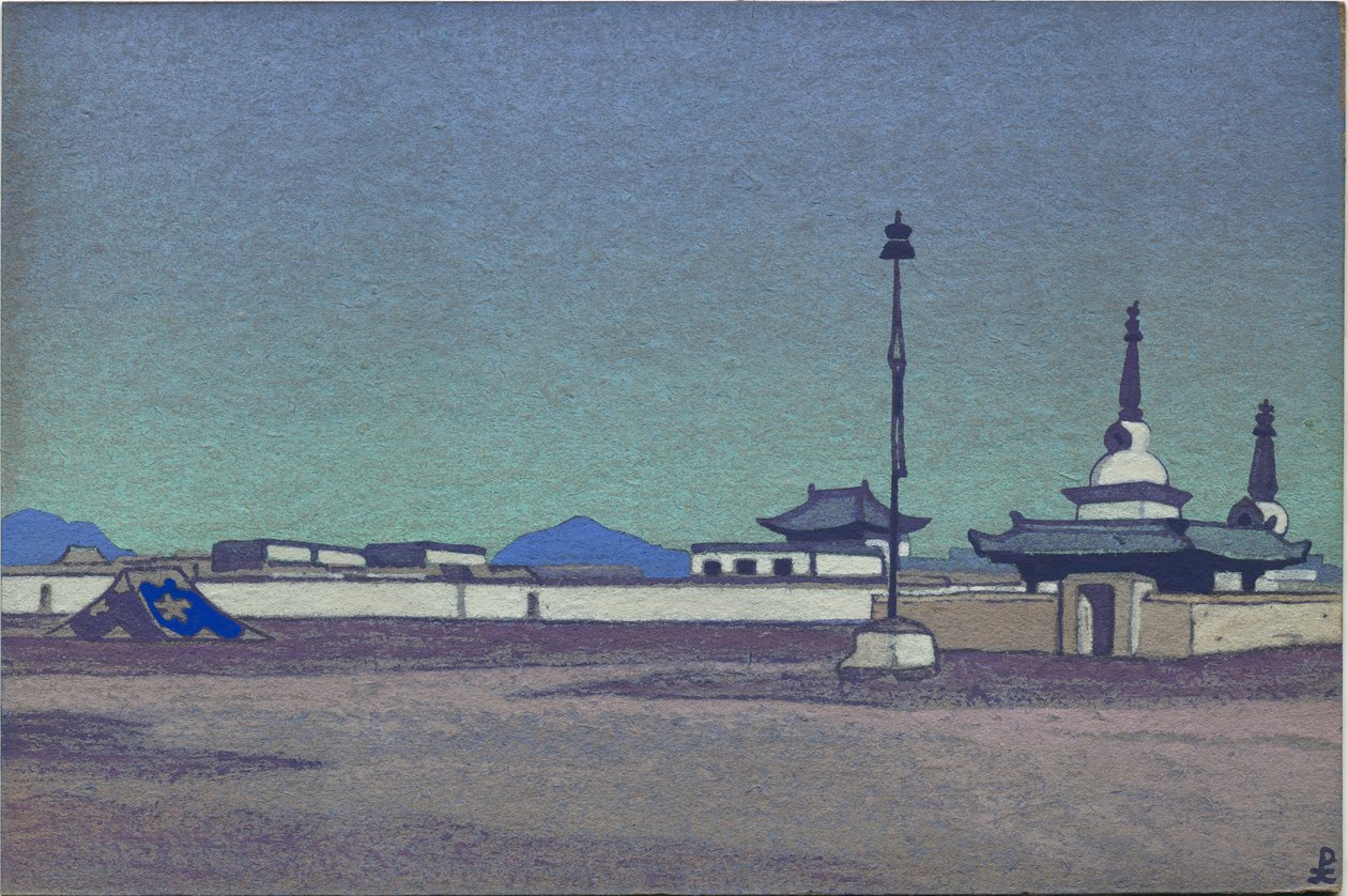 बटुखलका, आंतरिक मंगोलिया की राजधानी, 1936 द्वारा निकोलस रोएरिच