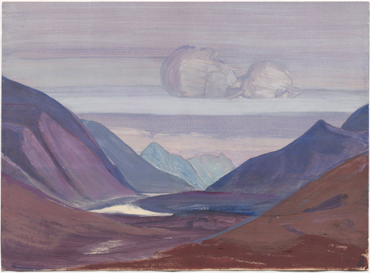 चंद्र नदी, अध्ययन, 1931 द्वारा निकोलस रोएरिच
