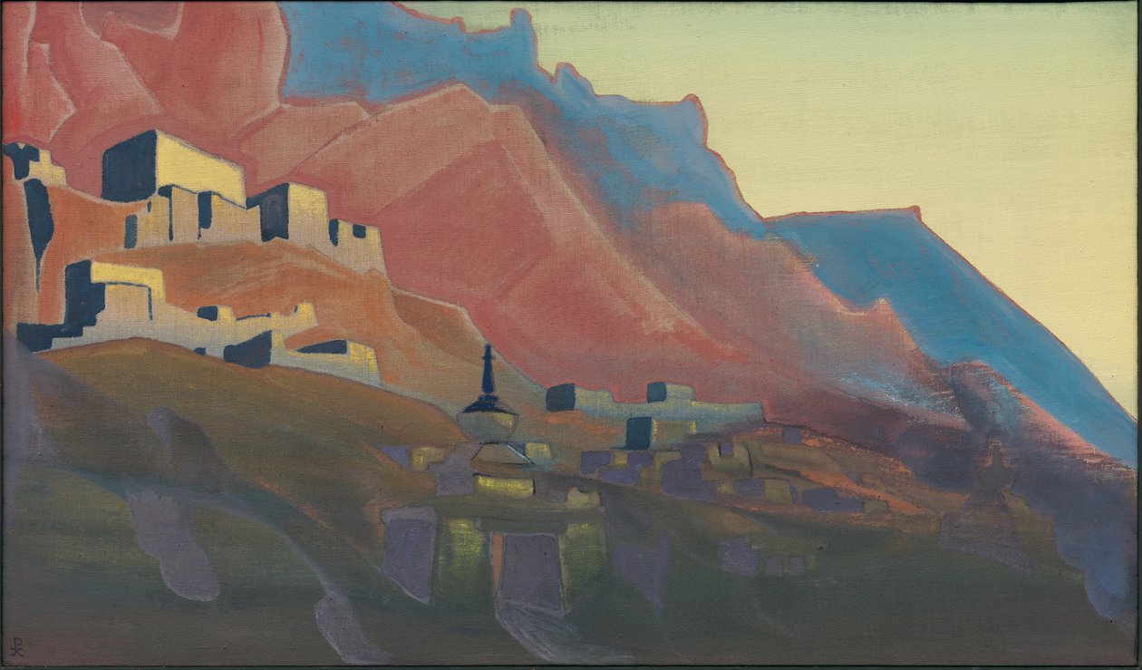 लद्दाख, सूर्यास्त, "पवित्र पर्वत" श्रृंखला, 1933 द्वारा निकोलस रोएरिच