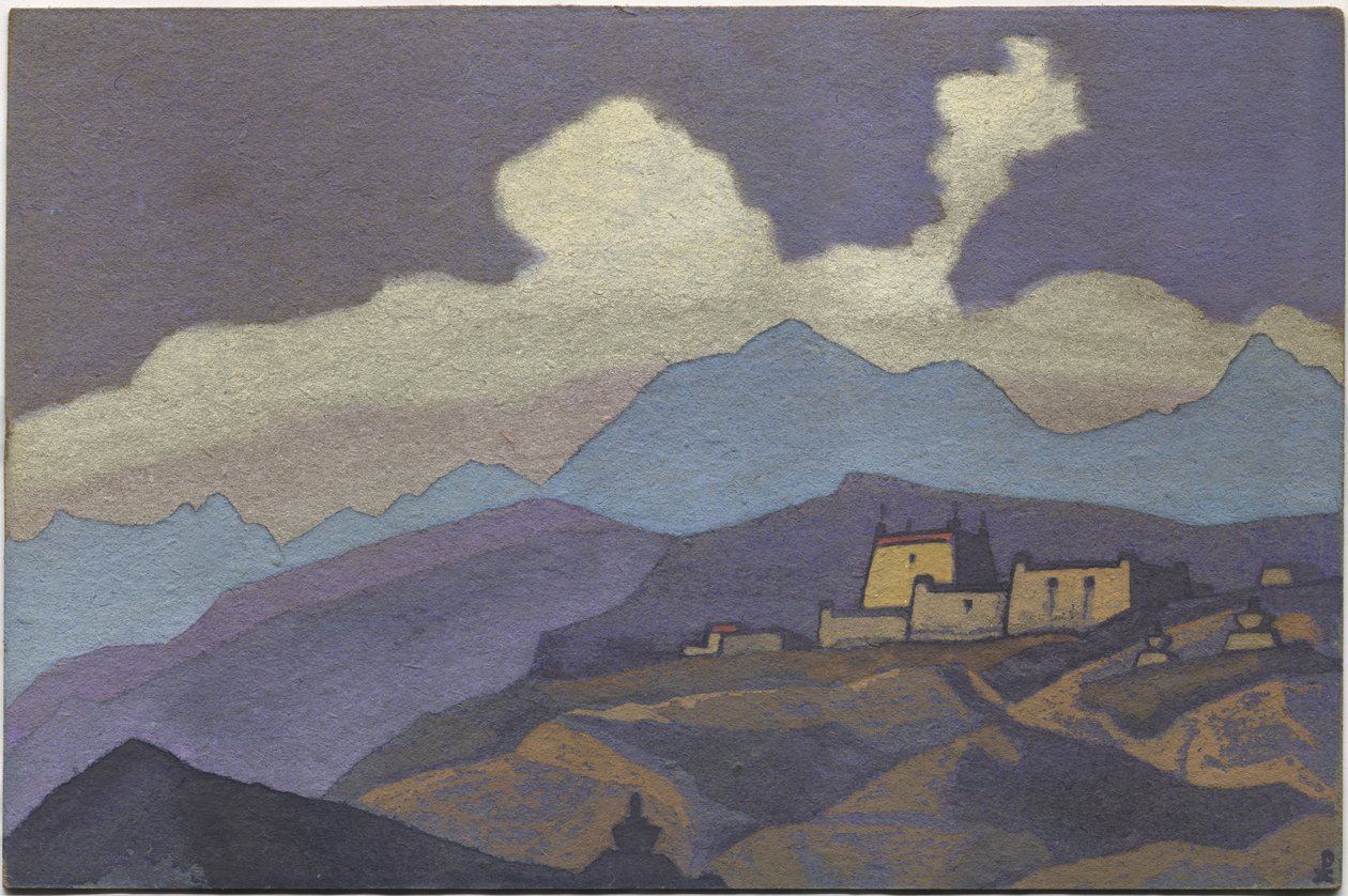 त्सांग प्रांत, तिब्बत में मठ, 1936 द्वारा निकोलस रोएरिच