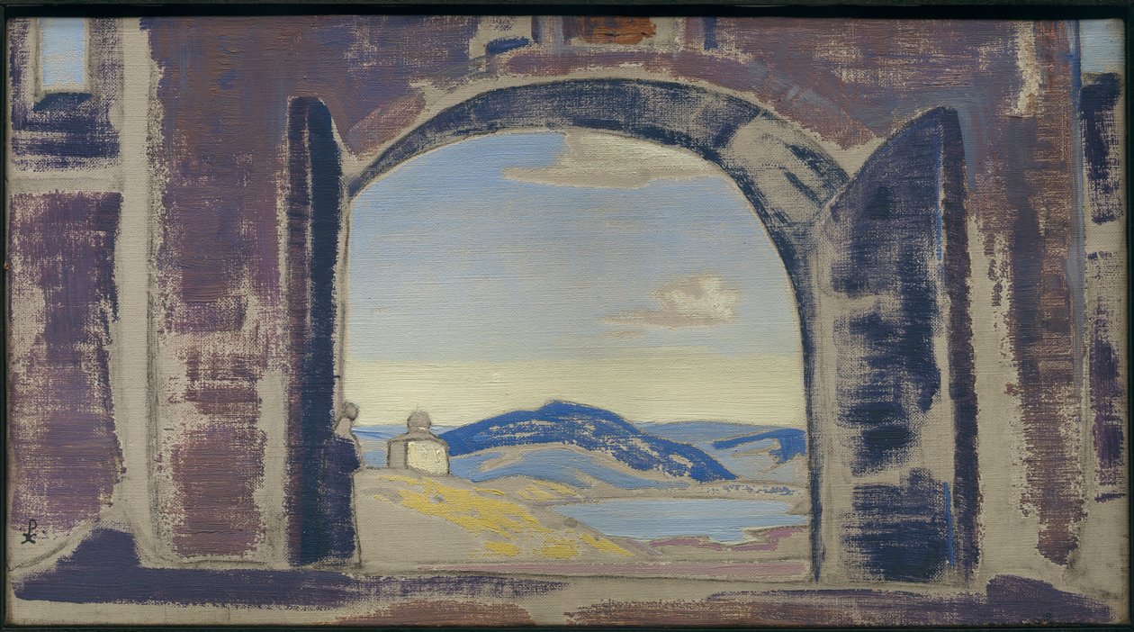 एक पेंटिंग के लिए अध्ययन, c.1922 द्वारा निकोलस रोएरिच