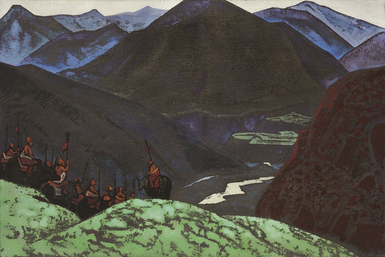 द होस्ट ऑफ गेसर खान, 1931 द्वारा निकोलस रोएरिच