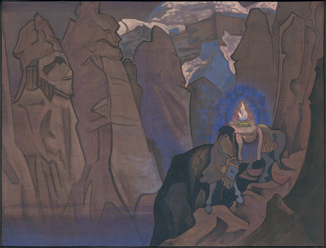 ट्रेजर ऑफ द वर्ल्ड, "हिज़ कंट्री" श्रृंखला, 1924 द्वारा निकोलस रोएरिच