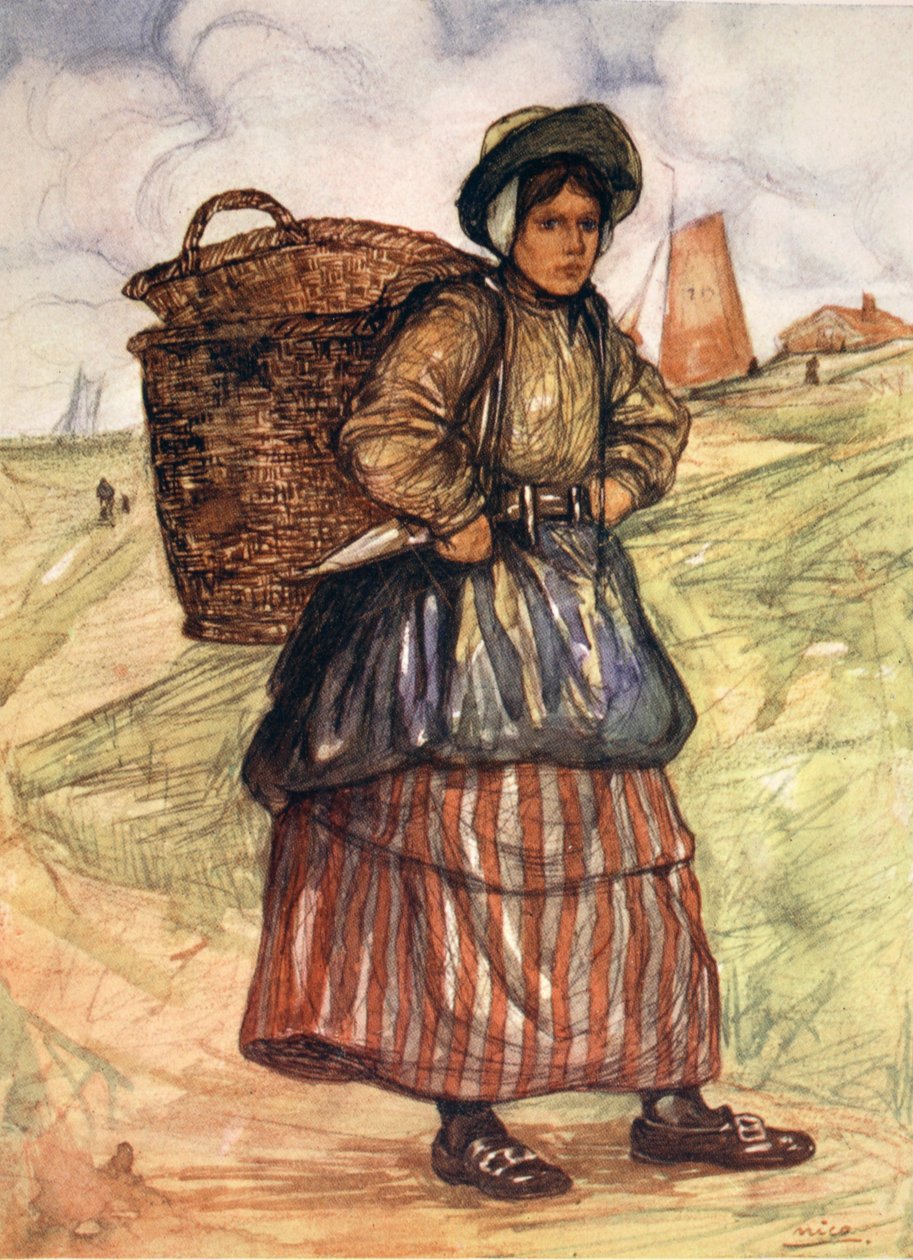 एक मछुआरा Zandvoort, 1904 द्वारा निको जुंगमैन