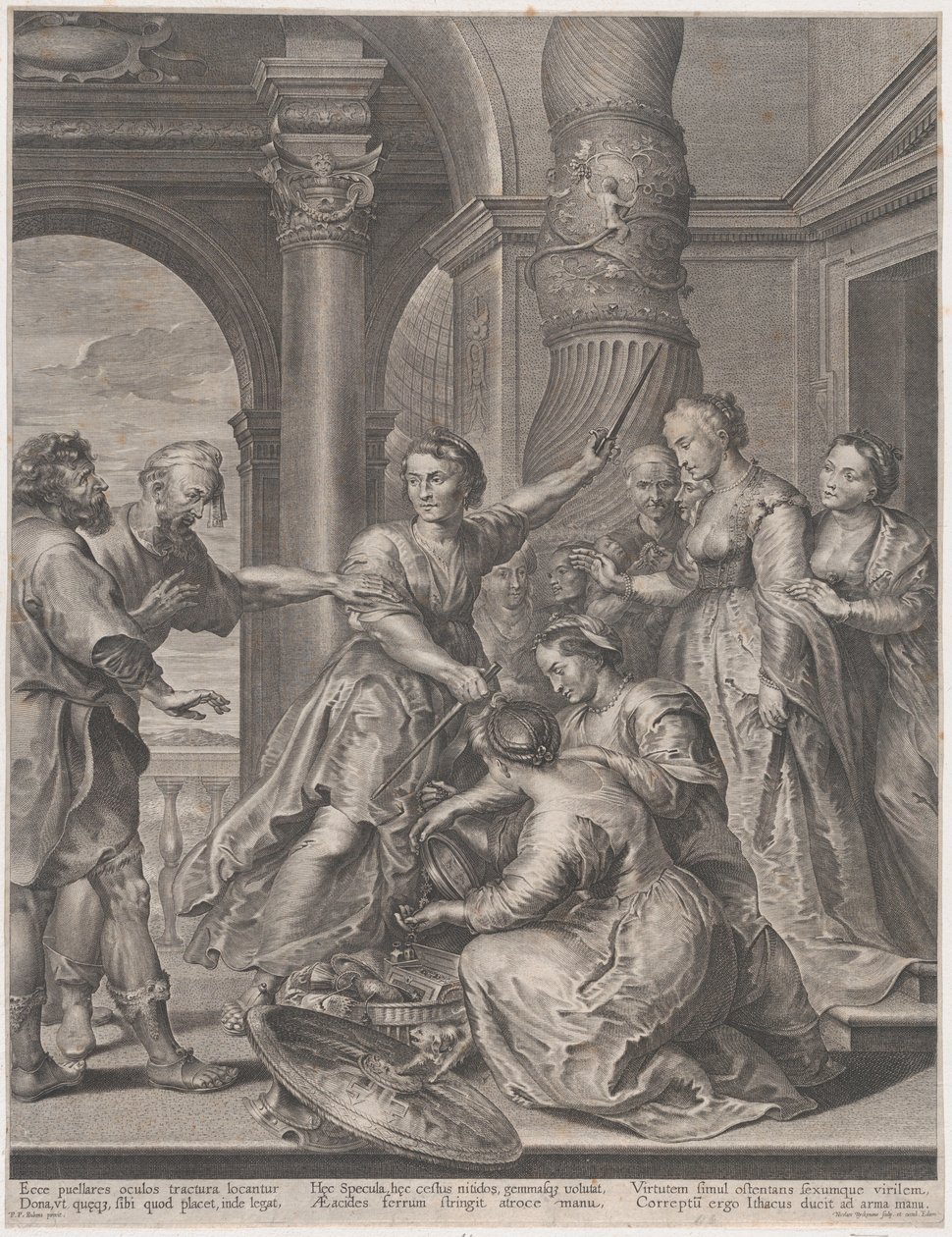 Achilles और Lycomedes की बेटियों, ca. 1620-26।, सीए। 1620-26। द्वारा निकोलस रिकमेन्स