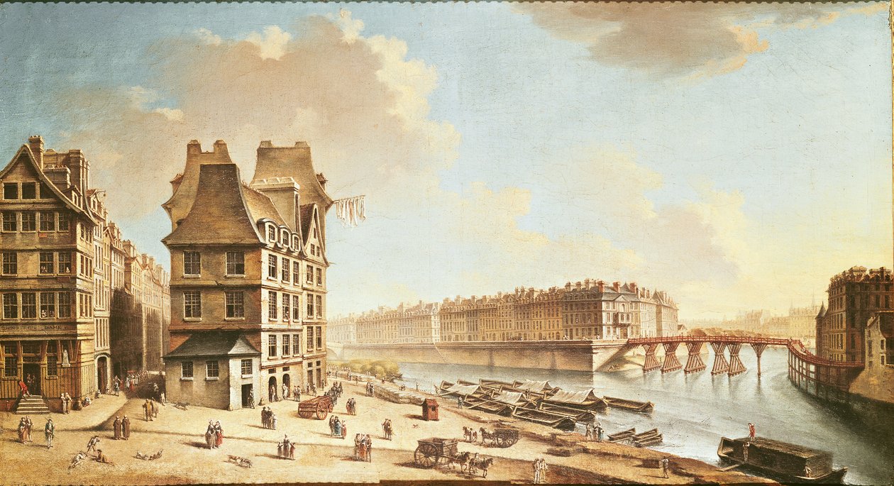 प्लेस डे ग्रेव से इले सेंट-लुइस, c.1757 (86034 भी देखें) द्वारा निकोलस Raguenet