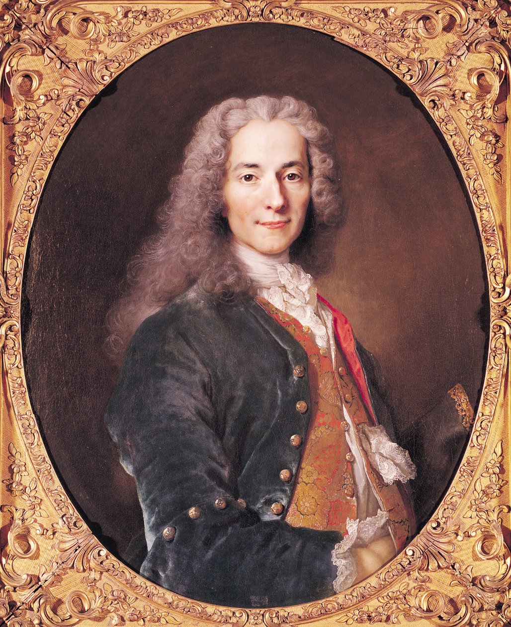 पोर्ट्रेट ऑफ़ वोल्टेयर (1694-1778) की आयु 23, 1728 थी द्वारा निकोलस डी लार्गिलियरे