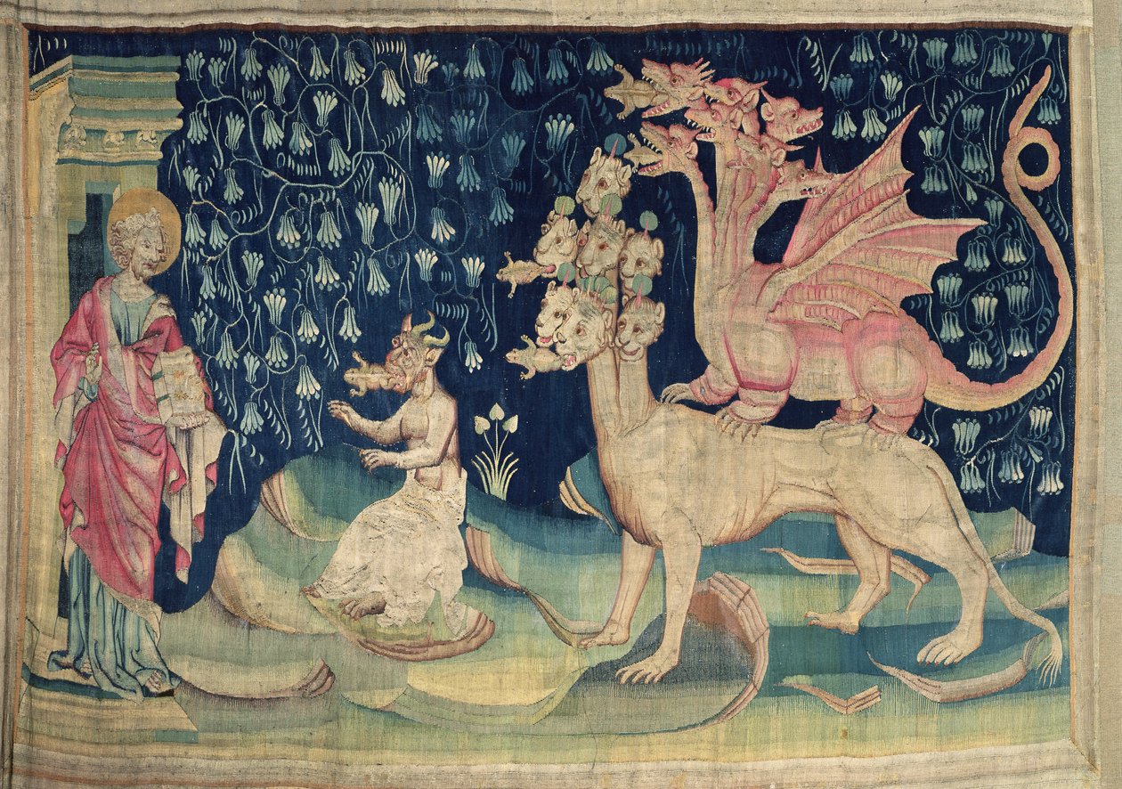 द ड्रेगन उल्टी फ्रॉग्स, नंबर 62 &39;द एपोकैलिप्स ऑफ एन्जर्स&39;, 1373-87 (टेपेस्टेस) से द्वारा निकोलस बातिल