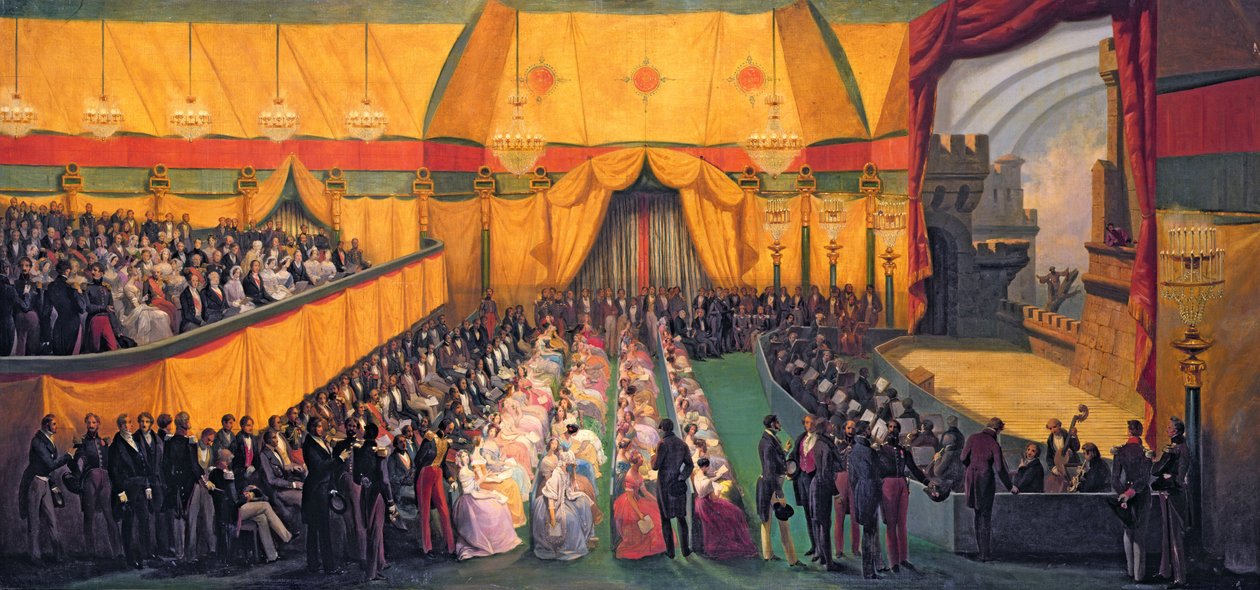महारानी विक्टोरिया (1819-1901) के लिए आंद्रे अर्नेस्ट मोडस्टे ग्रेट्री (1741-1813) द्वारा `रिचर्ड द लायनहार्ट &39;का उत्पादन, चेटो डी&39;यू, सितंबर 1845 द्वारा निकोलस दौज़ेट्स, ए। गोसे