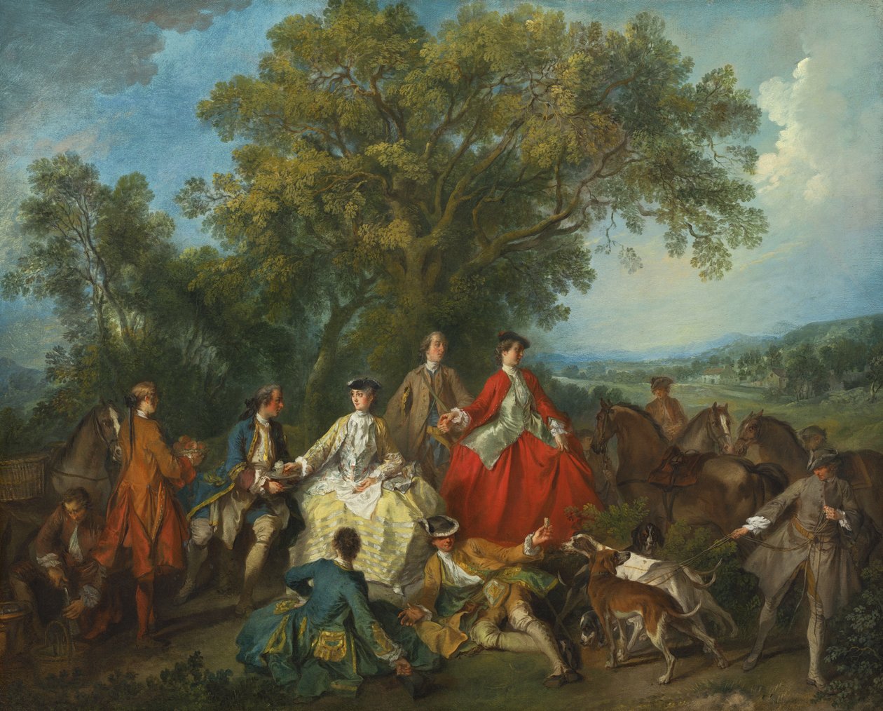 हंट के बाद पिकनिक, c.1735-40 द्वारा निकोलस लानक्रेट