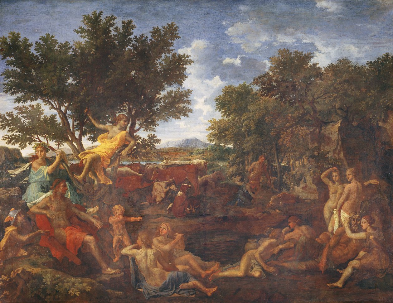 अपोलो, डेफेन के प्रेमी, c.1664 द्वारा निकोलस पौसिन