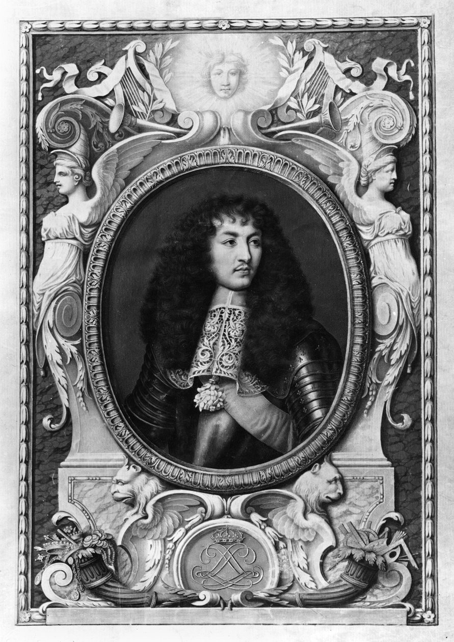 लुई XIV (1638-1715) के पदक पोर्ट्रेट (वेल्लम पर wc) द्वारा निकोलस रॉबर्ट