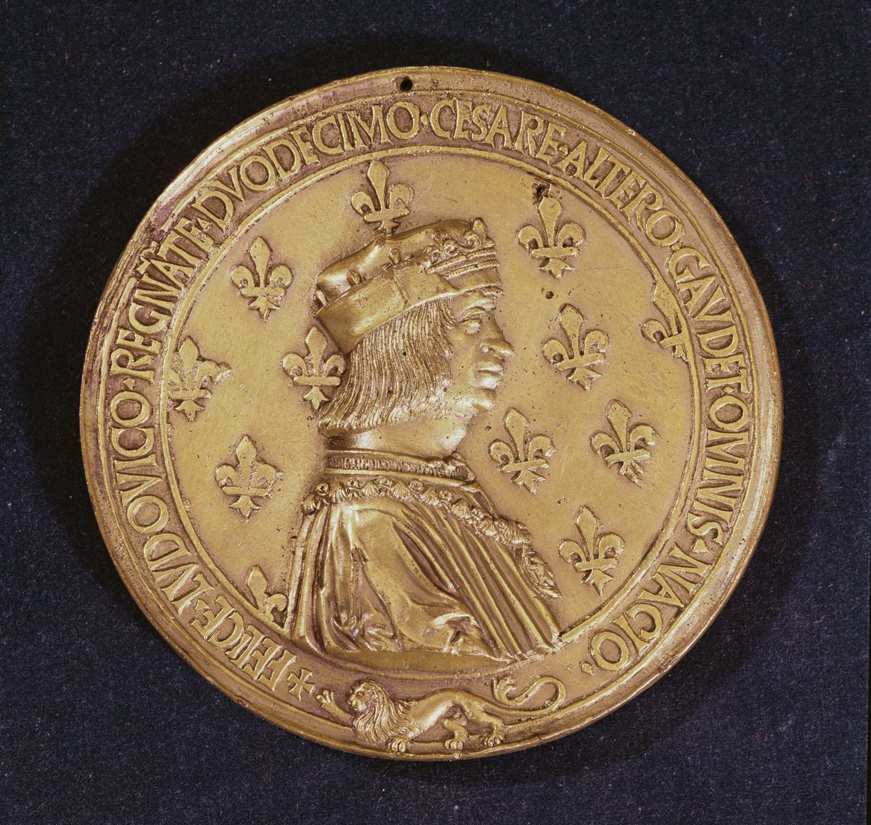 लुई XII 1462-1515 1498-1515 कांस्य का चित्रण पदक द्वारा निकोलस और सेंट प्रीस्ट, जेहान डे ले क्लर्क