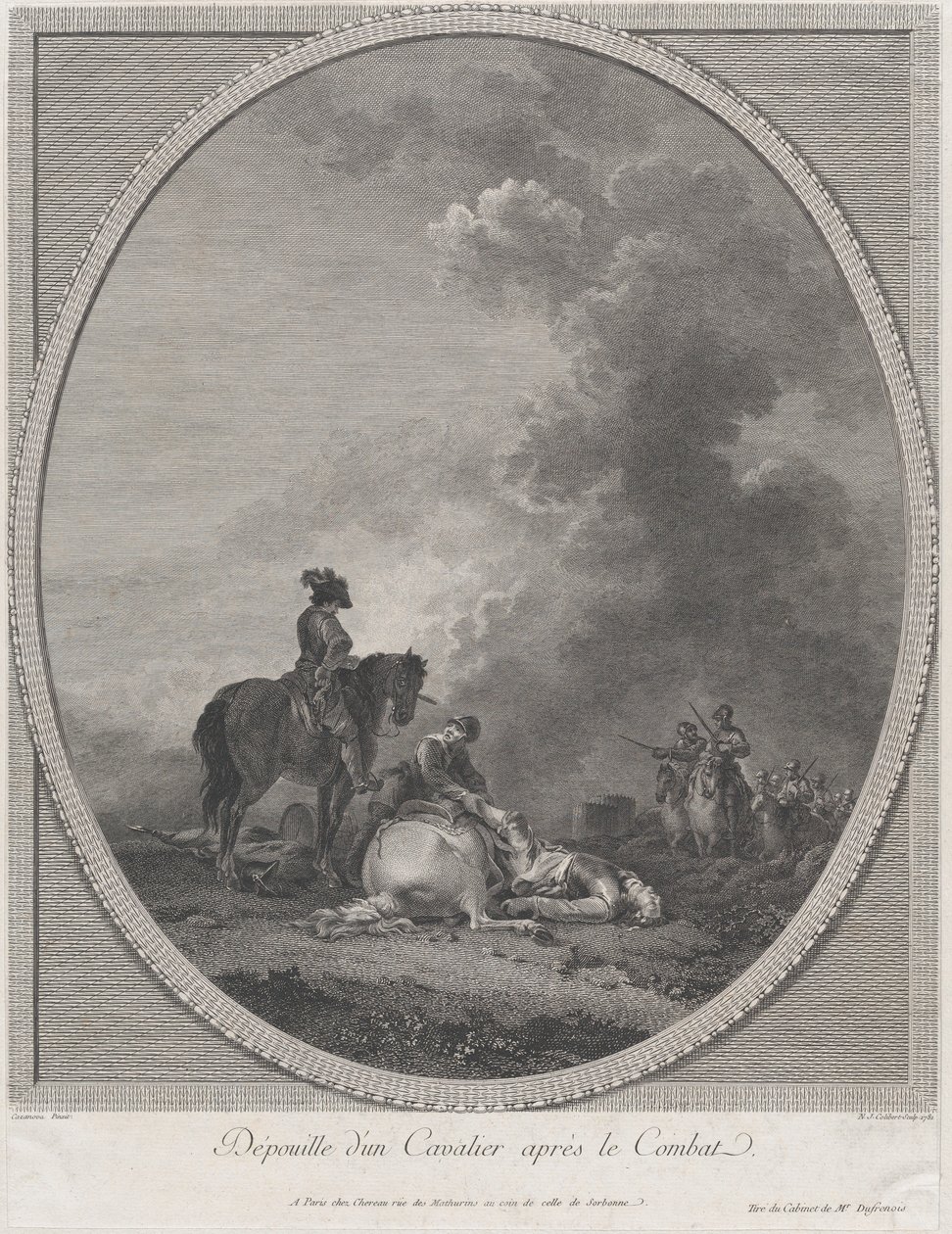 युद्ध के बाद एक सैनिक का शव, 1781, 1781। द्वारा निकोलस कोलेबिर्ट