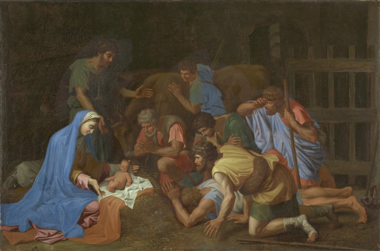 चरवाहों की आराधना, c.1653 द्वारा निकोलस पौसिन