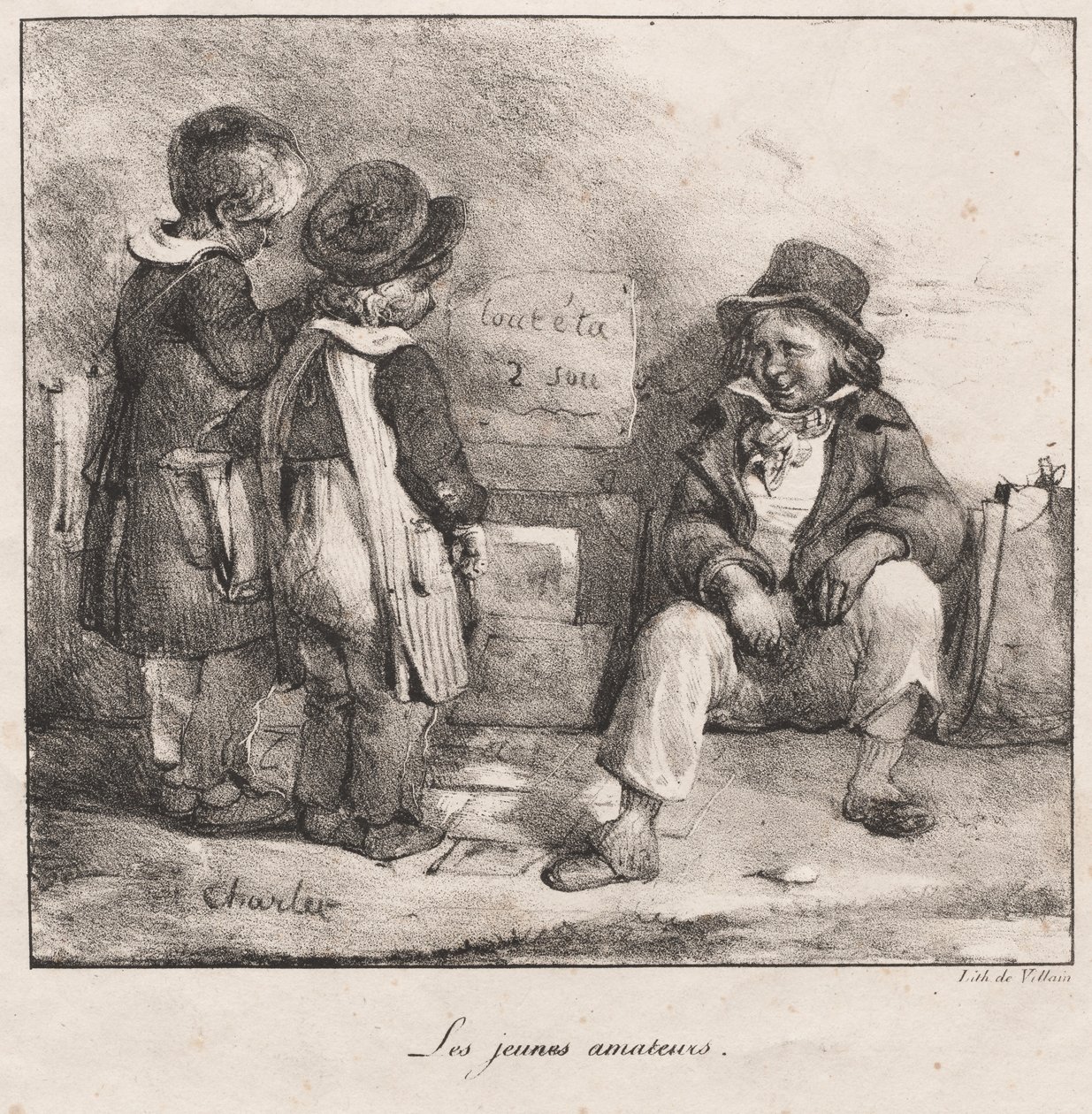 छोटे बच्चों के उपयोग के लिए स्केच बुक: द यंग आमेटर्स, 1822। द्वारा अलेक्जेंड्रे गेब्रियल (बाद में) डीकैंप्स