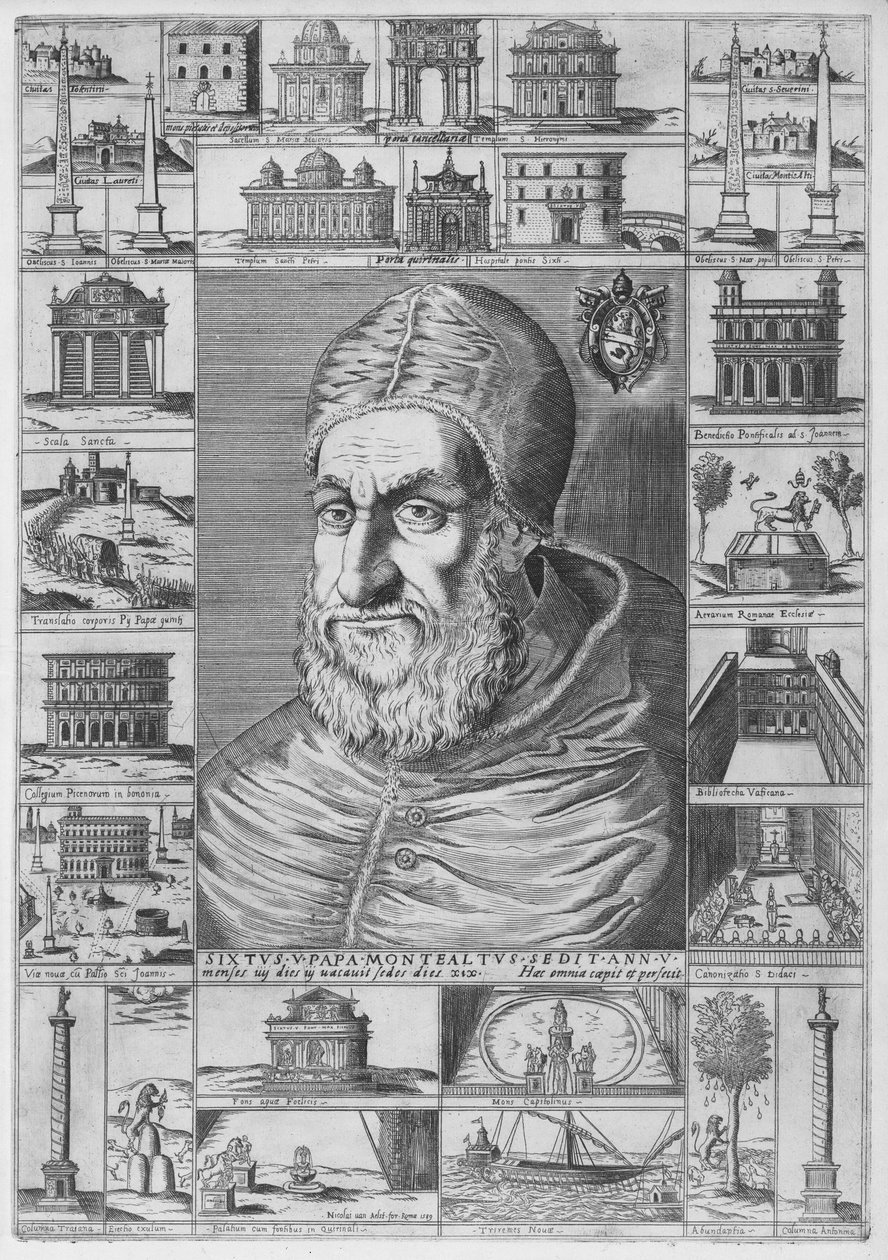 सिक्सटस वी का पोर्ट्रेट, सीए। 1589., सीए. 1589. द्वारा निकोलस वैन एलेस्ट