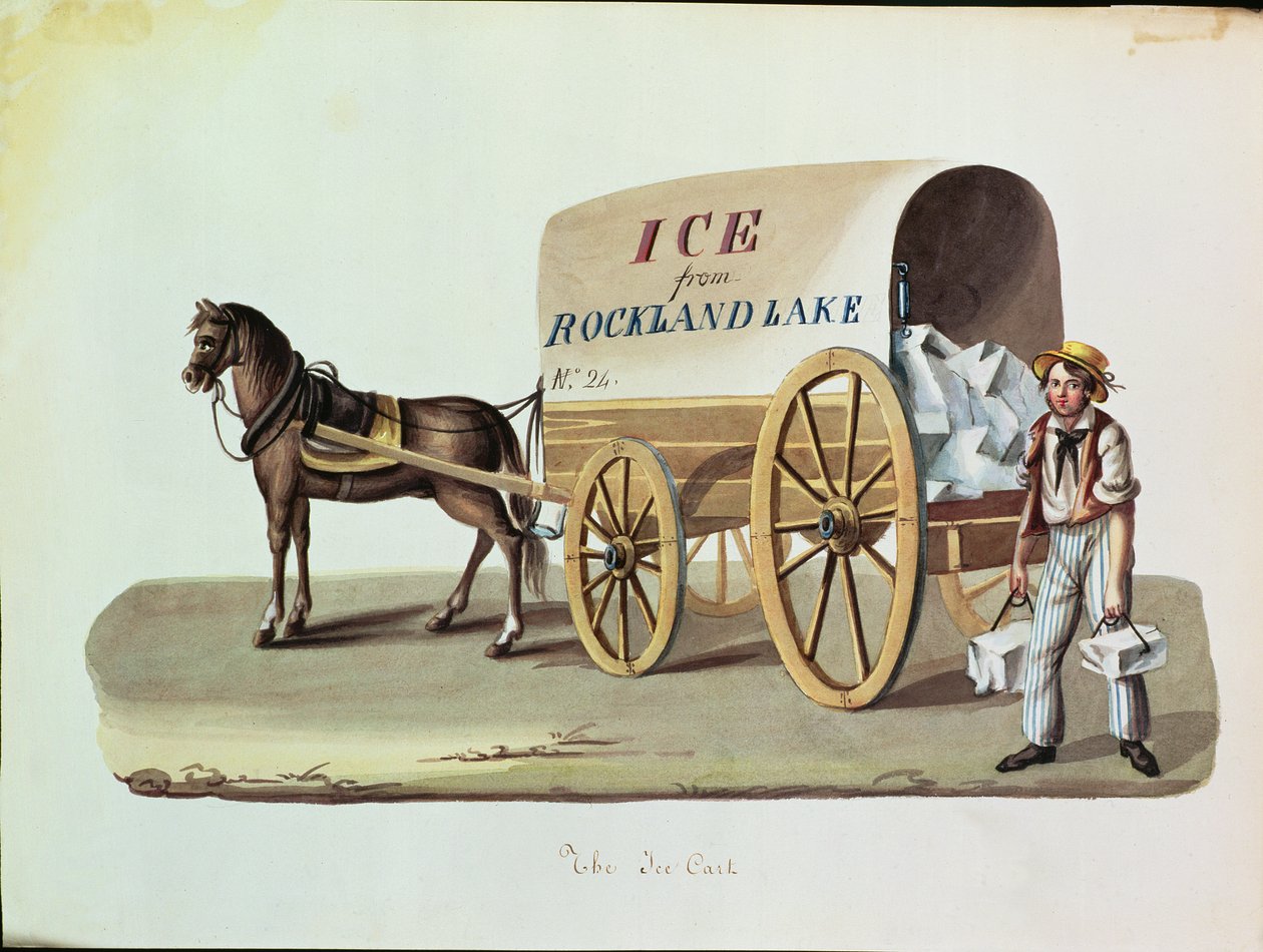 द आइस कार्ट, c.1840 द्वारा निकोलिनो कैल्यो