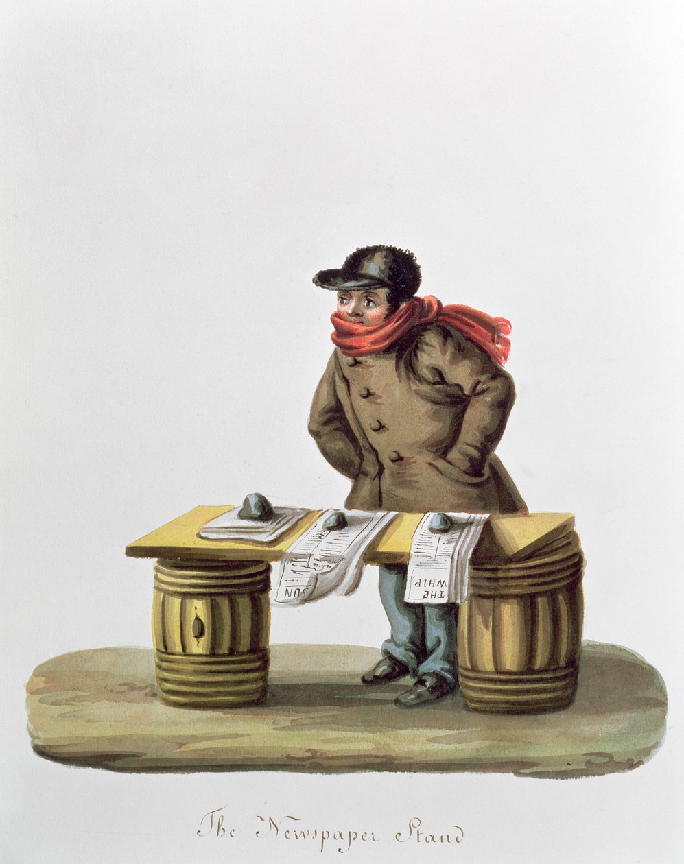 द न्यूजपेपर स्टैंड, c.1840-44 द्वारा निकोलिनो कैल्यो