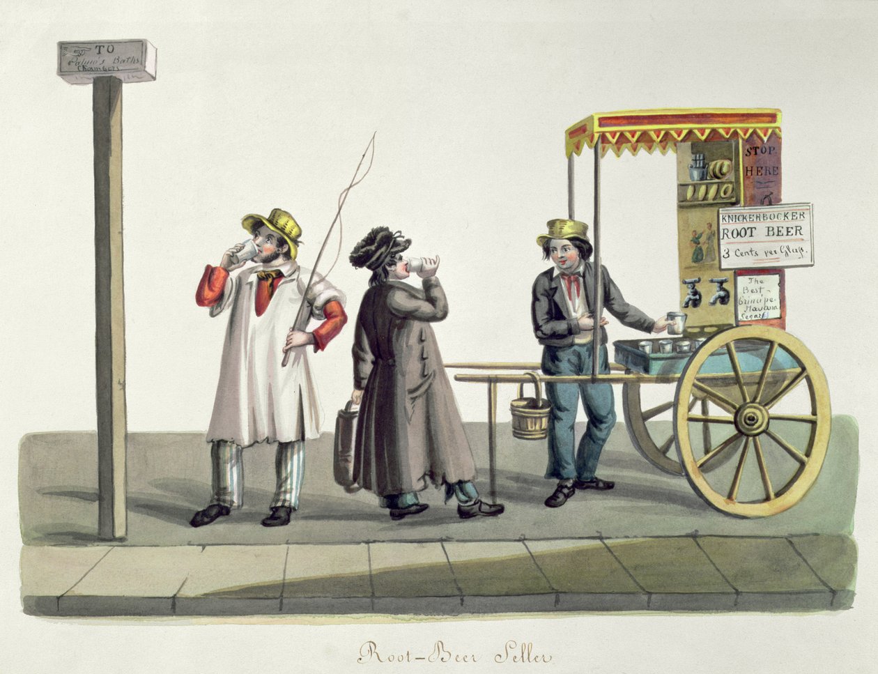 रूट बीयर विक्रेता, c.1840 द्वारा निकोलिनो कैल्यो