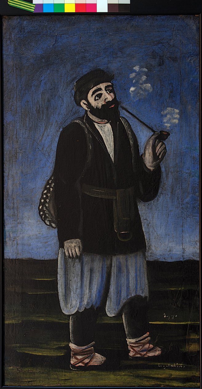 पोर्टर सोसो पार पिरोस्मानी (पिरोसमानशविली), निको (1862-1918)। ऑइलक्लोथ पर तेल, साइज़ : 77x42 द्वारा निको पिरोसमानशविलि
