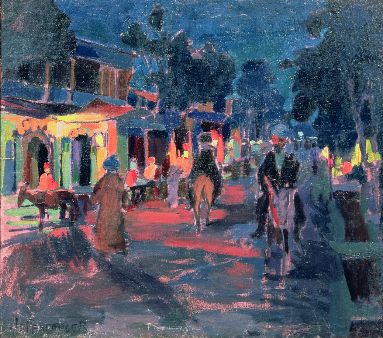 नाइट कैफ़े, 1910s द्वारा निकोलाई ग्रिगोरीव
