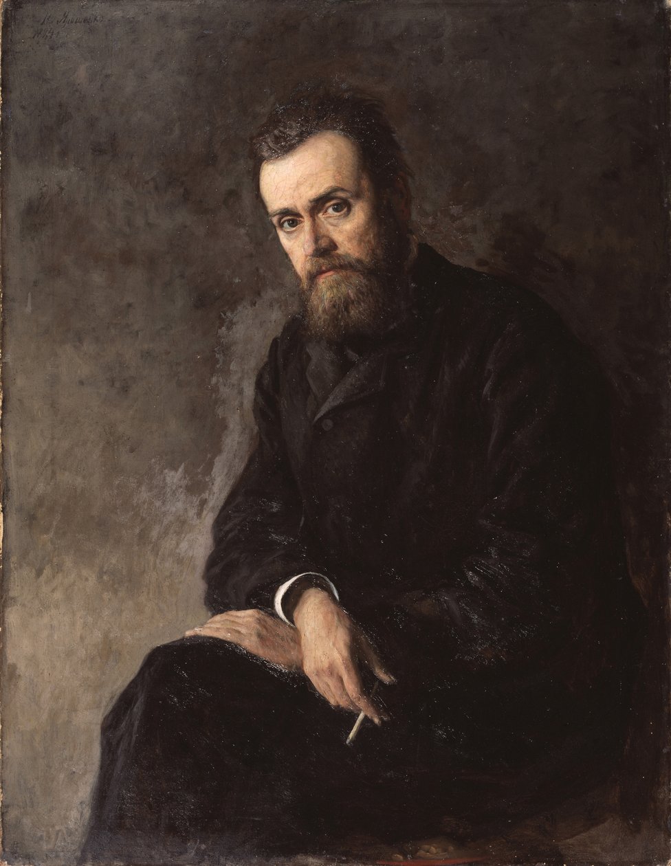 लेखक Gleb Uspensky का चित्र 1843-1902, 1884 द्वारा निकोलाई अलेक्सांद्रोविच यारोशेंको