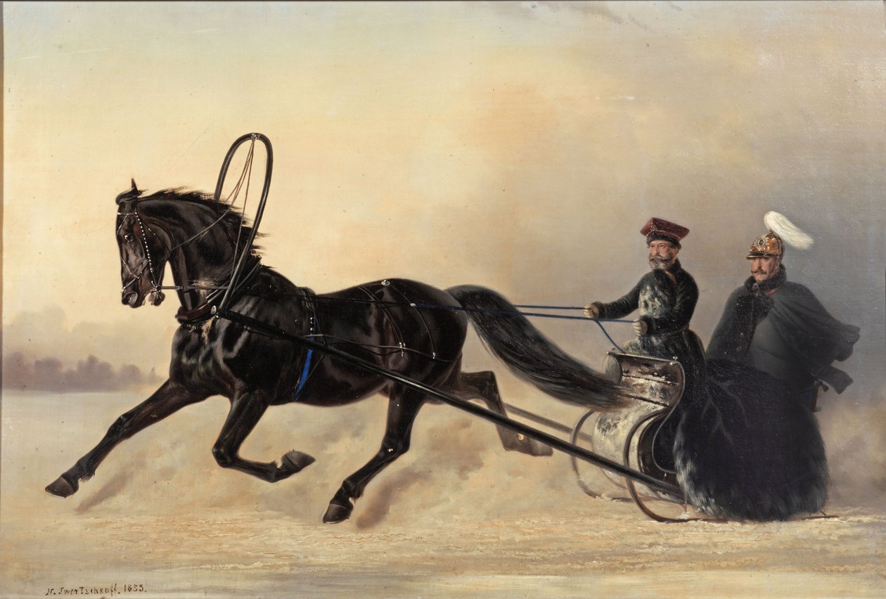 विंटर आउटिंग पर सम्राट निकोलस प्रथम, 1853 द्वारा निकोलाई एगोरेविच सेवरचकोव