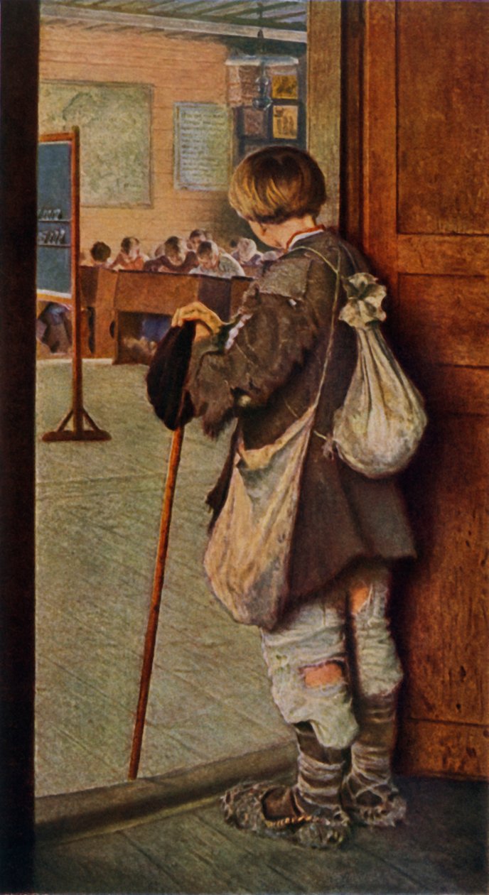 'बाय द स्कूल डोर्स', 1897, 1965। द्वारा निकोलज पेट्रोविक बोगदानोव बेल्स्की