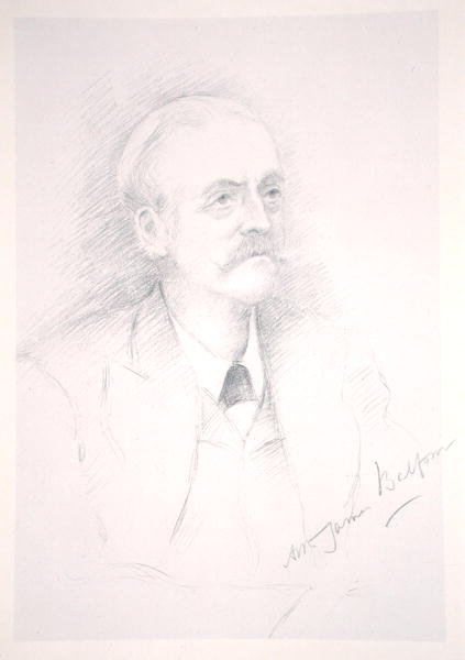 एंटेंटे कॉर्डियल पर एक एल्बम से सर आर्थर जेम्स बालफोर (1848-1930) का पोर्ट्रेट द्वारा नोएल डोरविल