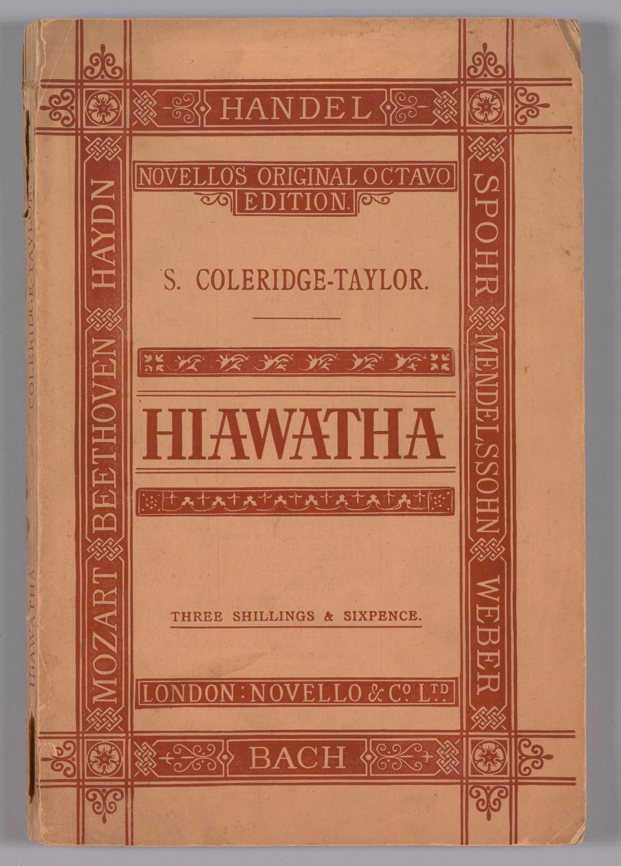 हियावथा ओप.30, 1900 का गीत। द्वारा नोवेलो एंड कंपनी