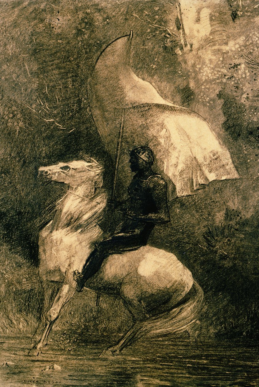 एक नाइट, c.1885 द्वारा ओडिलोन रेडन